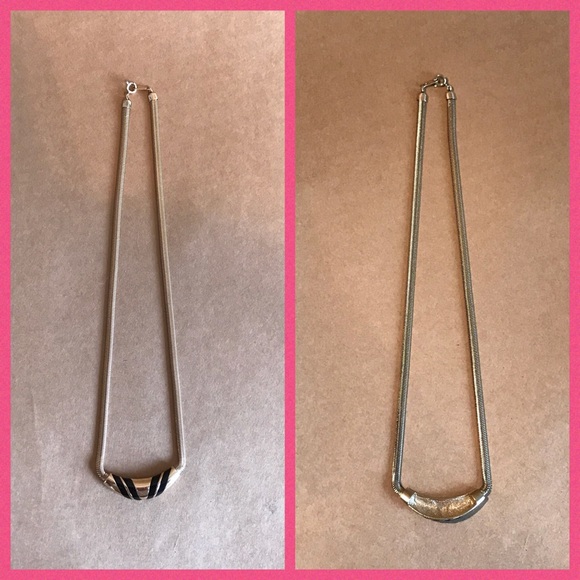 SIGNED Vintage Avon Enamel Snake Chain Necklace - Picture 2 of 6